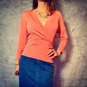 Beautiful Light Pink Talbots Wrap Blouse❤️